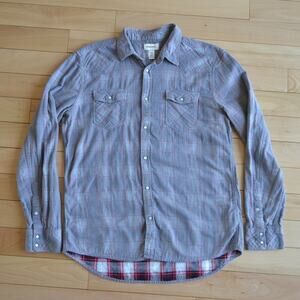 Diesel Button Down Shirt Gray Plaid Size XXL